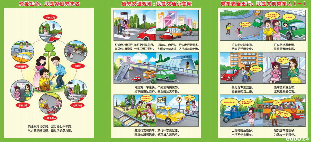 抢先看中小学生交通安全教育卡片 - 2014武汉